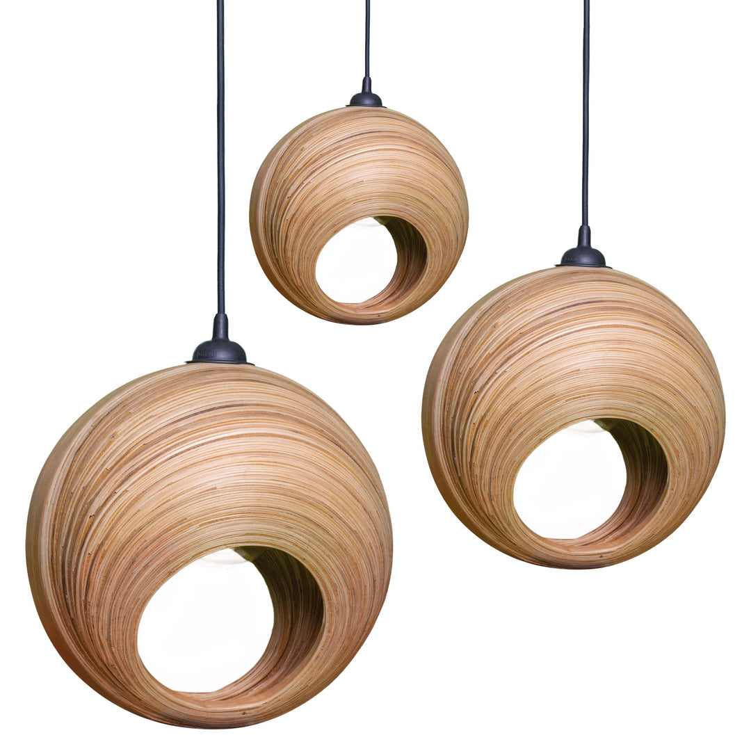 Abajur din bambus Glou 25 cm