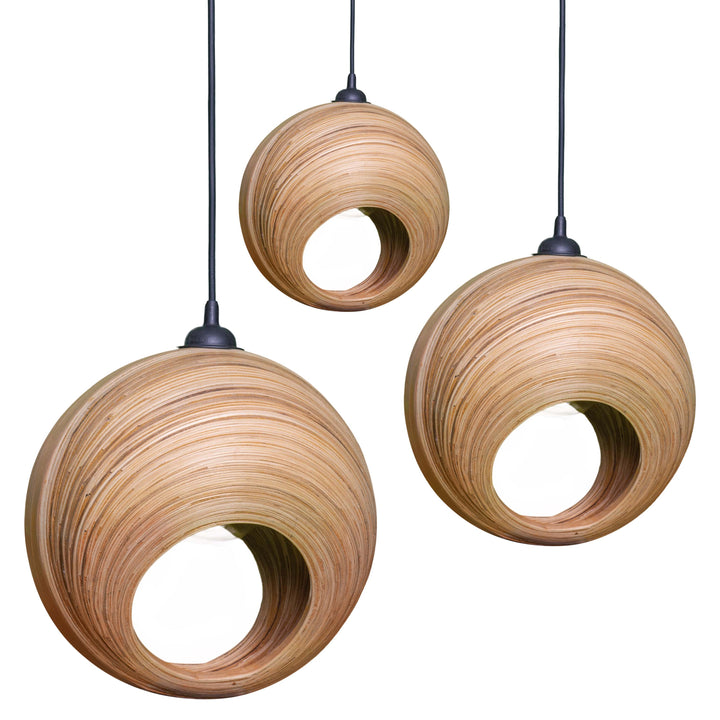 Abajur din bambus Glou 25 cm