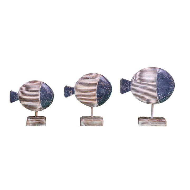 Set 3 pesti bleumarin Ikan