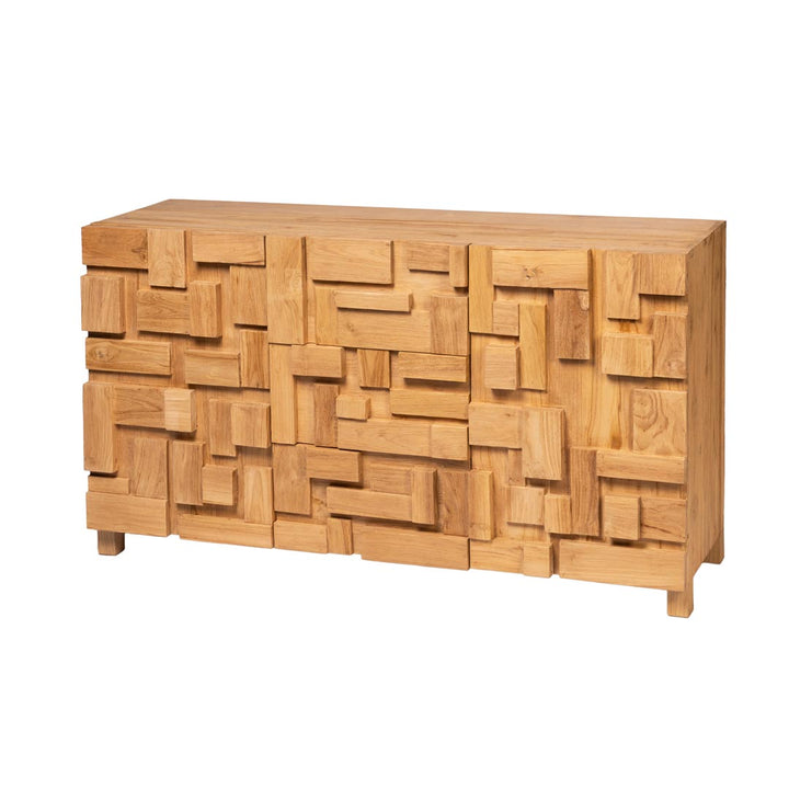 Comoda din lemn de tec Mosaic