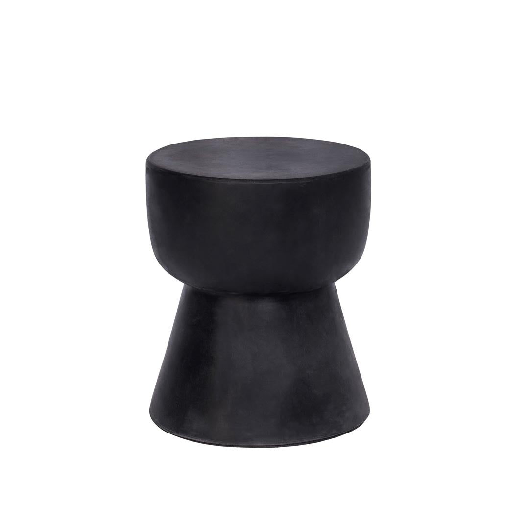 Taburet negru din fibrociment Bergamote