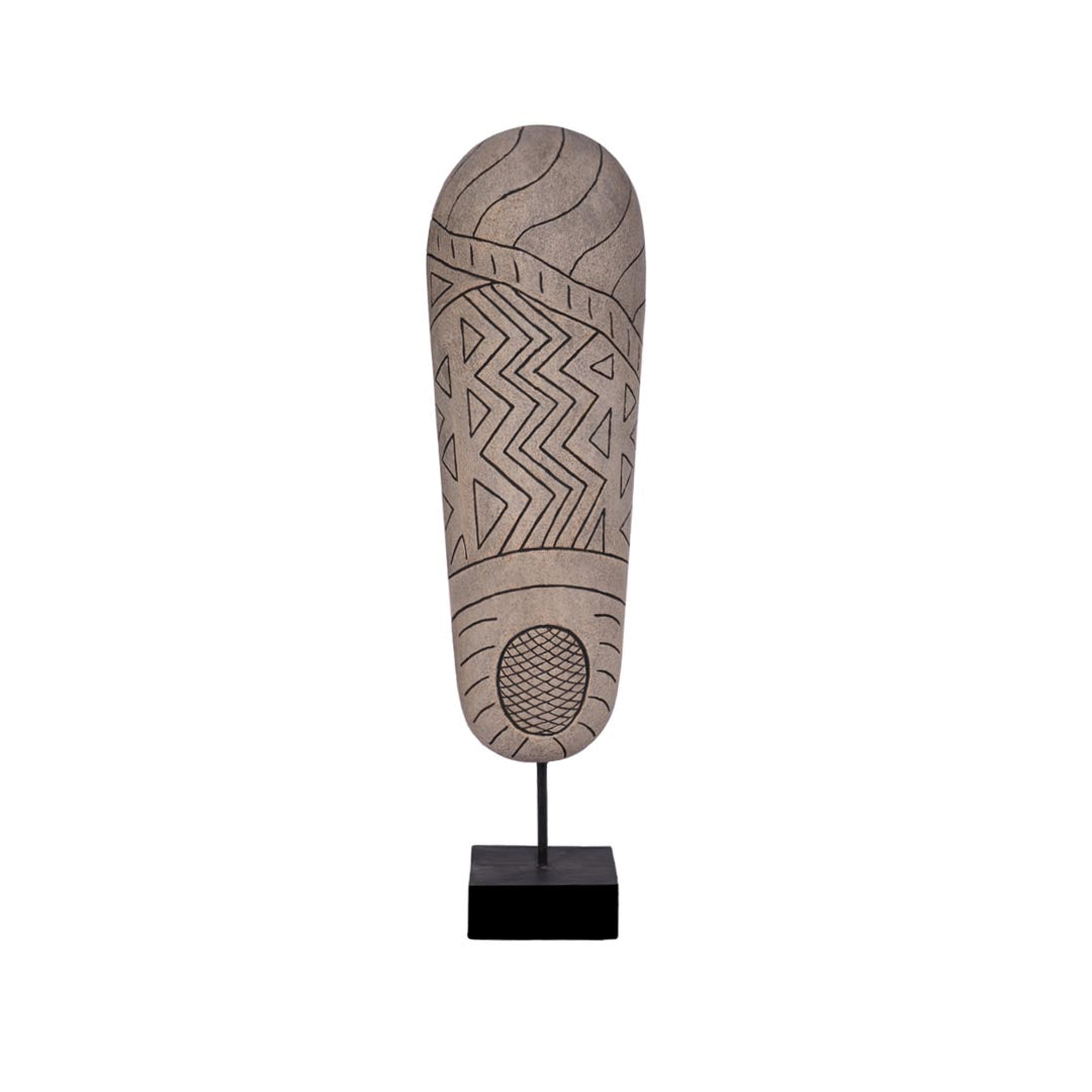 Statueta gri din fibrociment Ethno
