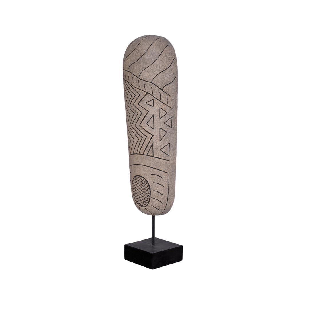 Statueta gri din fibrociment Ethno