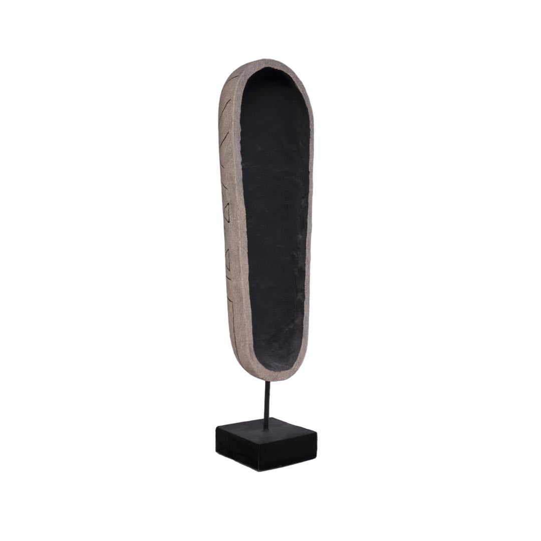 Statueta gri din fibrociment Ethno