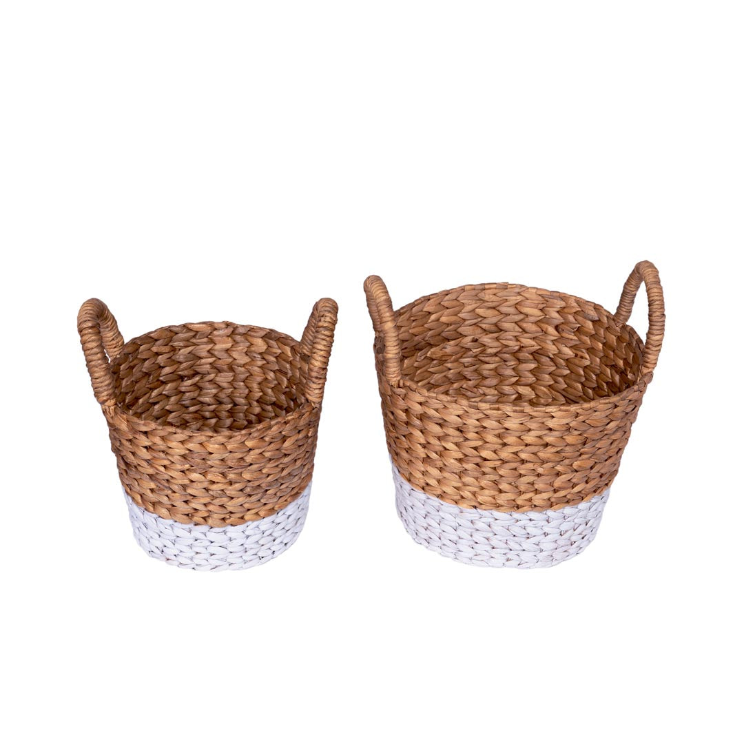 Set 2 cosuri natur din zambila de apa