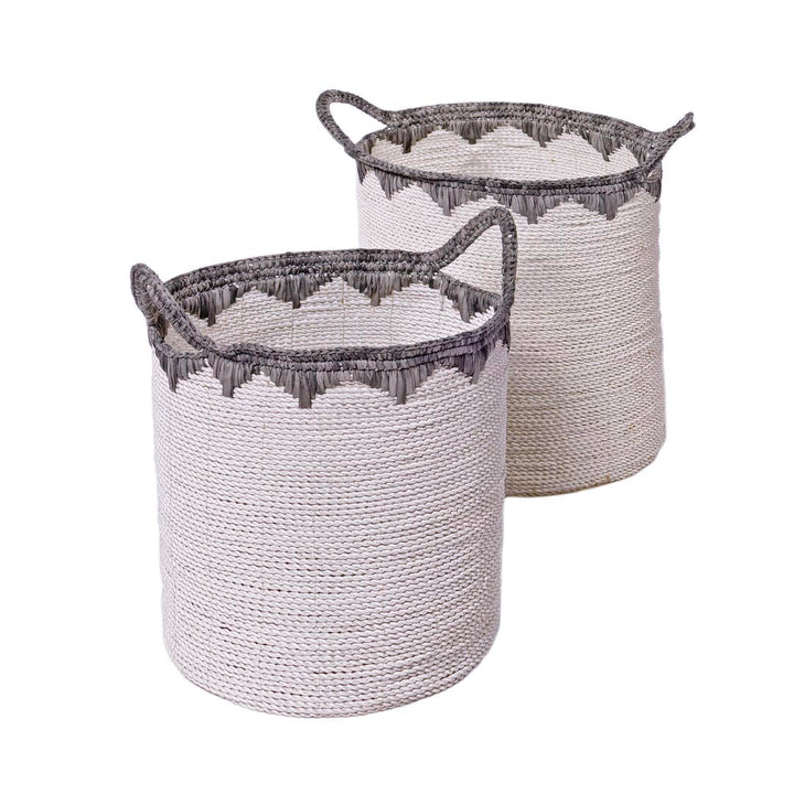 Set 2 cosuri albe din fibre sintetice