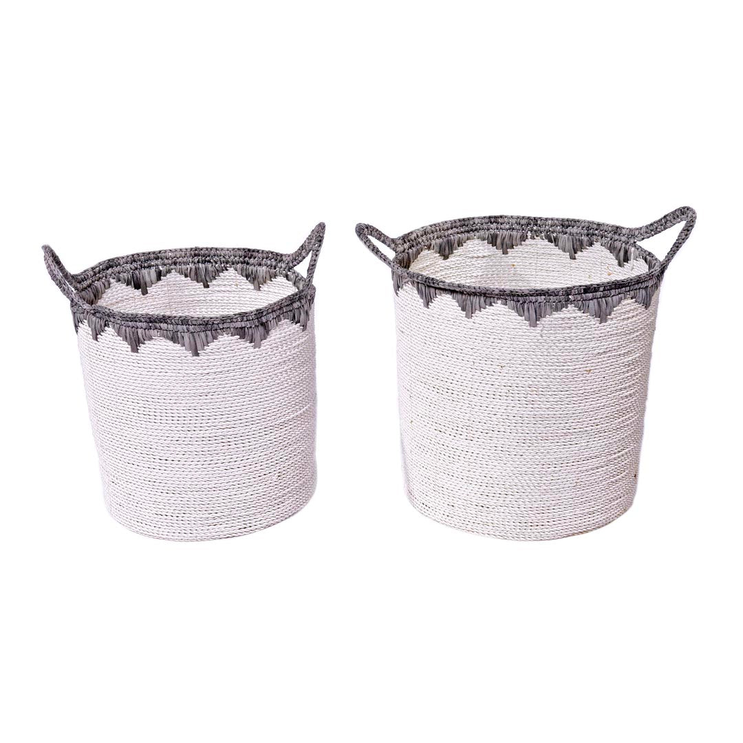 Set 2 cosuri albe din fibre sintetice