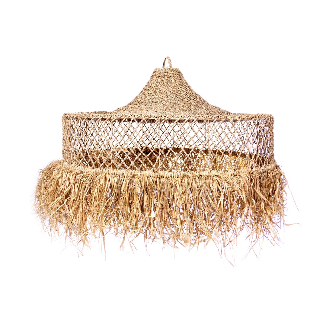 Abajur din iarba de mare si sisal Fati 125 cm