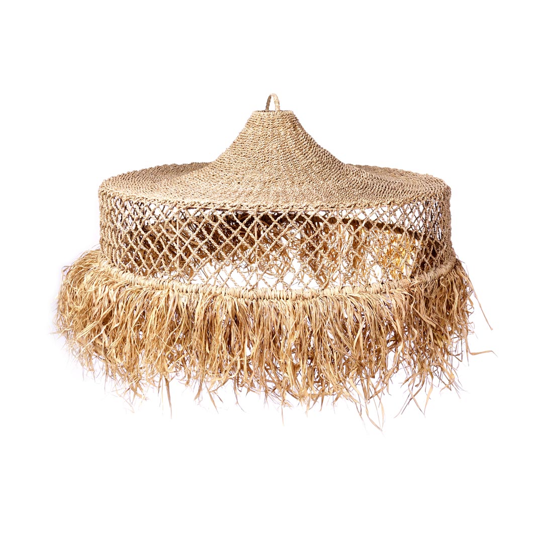Abajur din iarba de mare si sisal Fati 125 cm