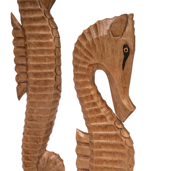 Set 3 figurine caluti de mare din lemn de albasia