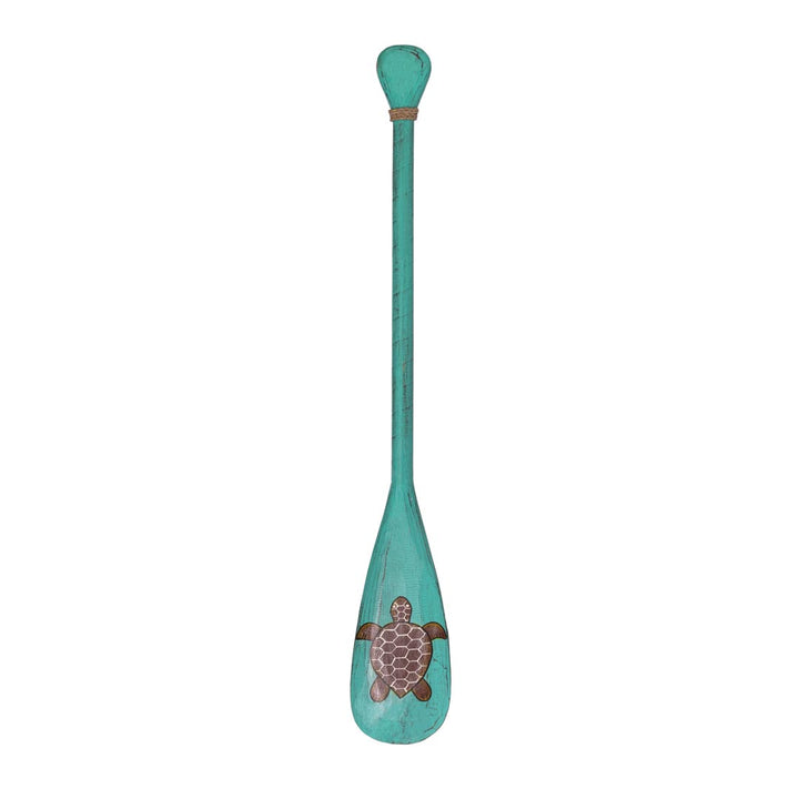 Decoratiune vasla turcoaz din lemn de albasia 120 cm