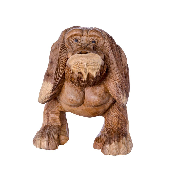 Statueta maimuta din lemn de suar 40 cm