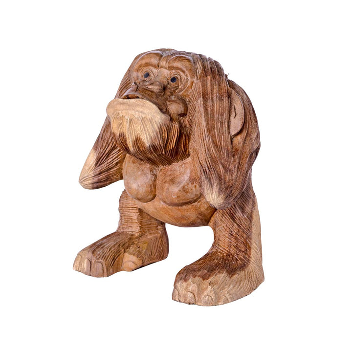 Statueta maimuta din lemn de suar 40 cm