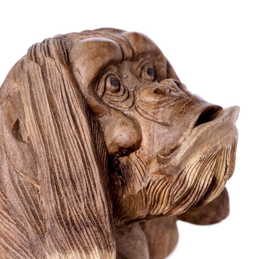 Statueta maimuta din lemn de suar 40 cm