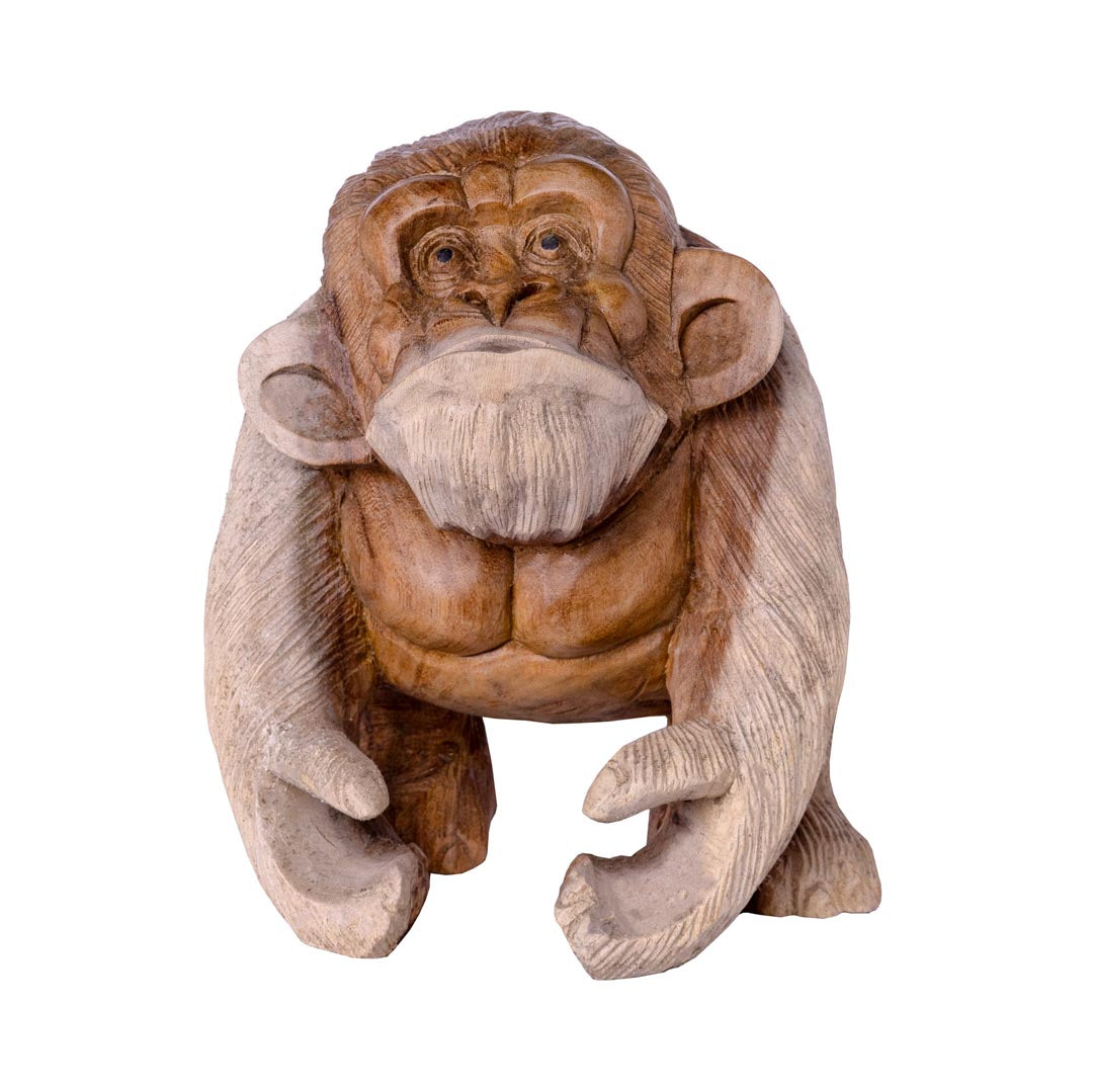 Statueta maimuta din lemn de suar 40 cm