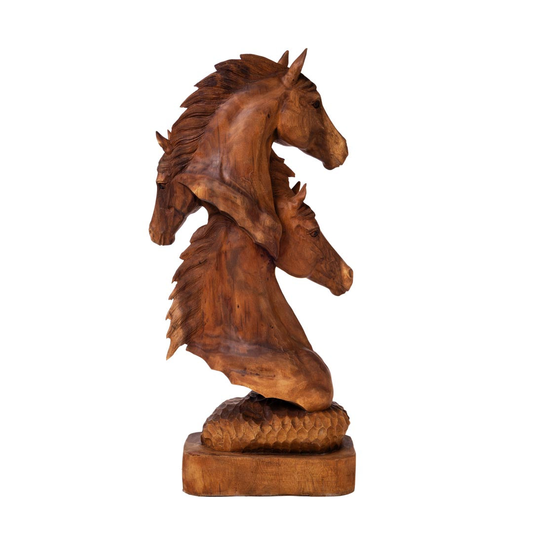 Statueta maro din lemn de suar