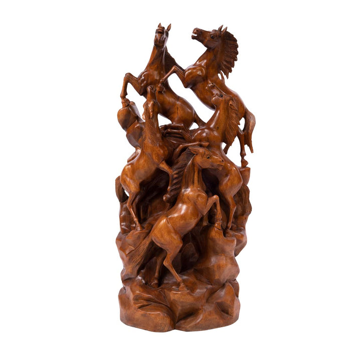 Statueta maro din lemn de suar