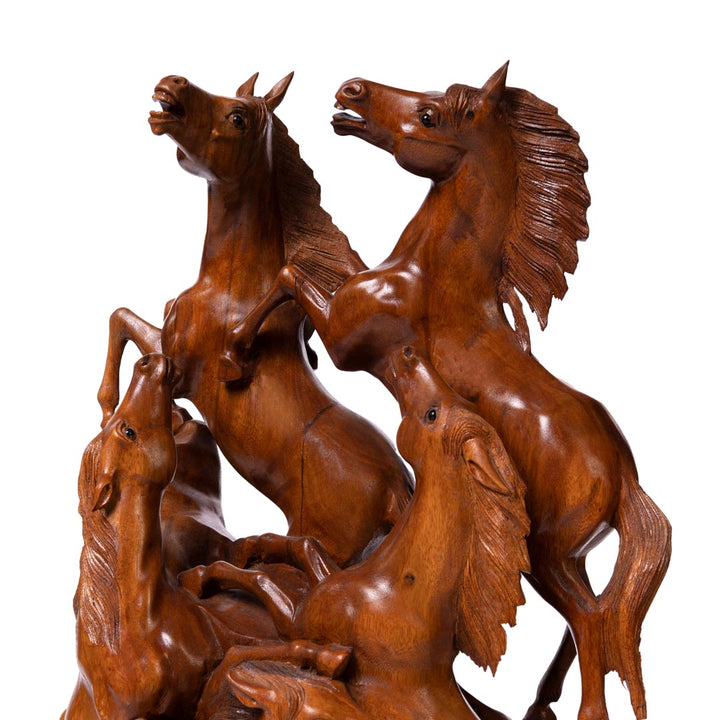 Statueta maro din lemn de suar