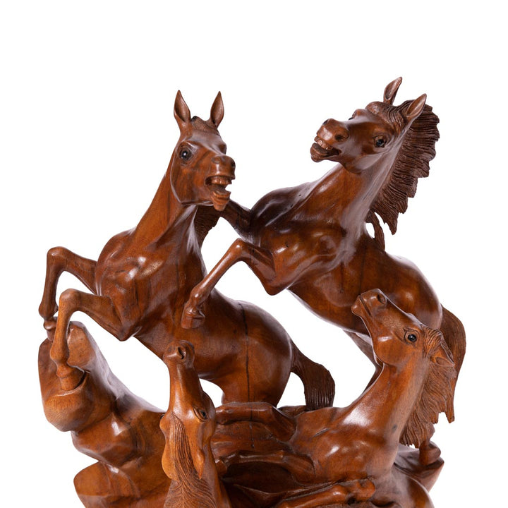 Statueta maro din lemn de suar