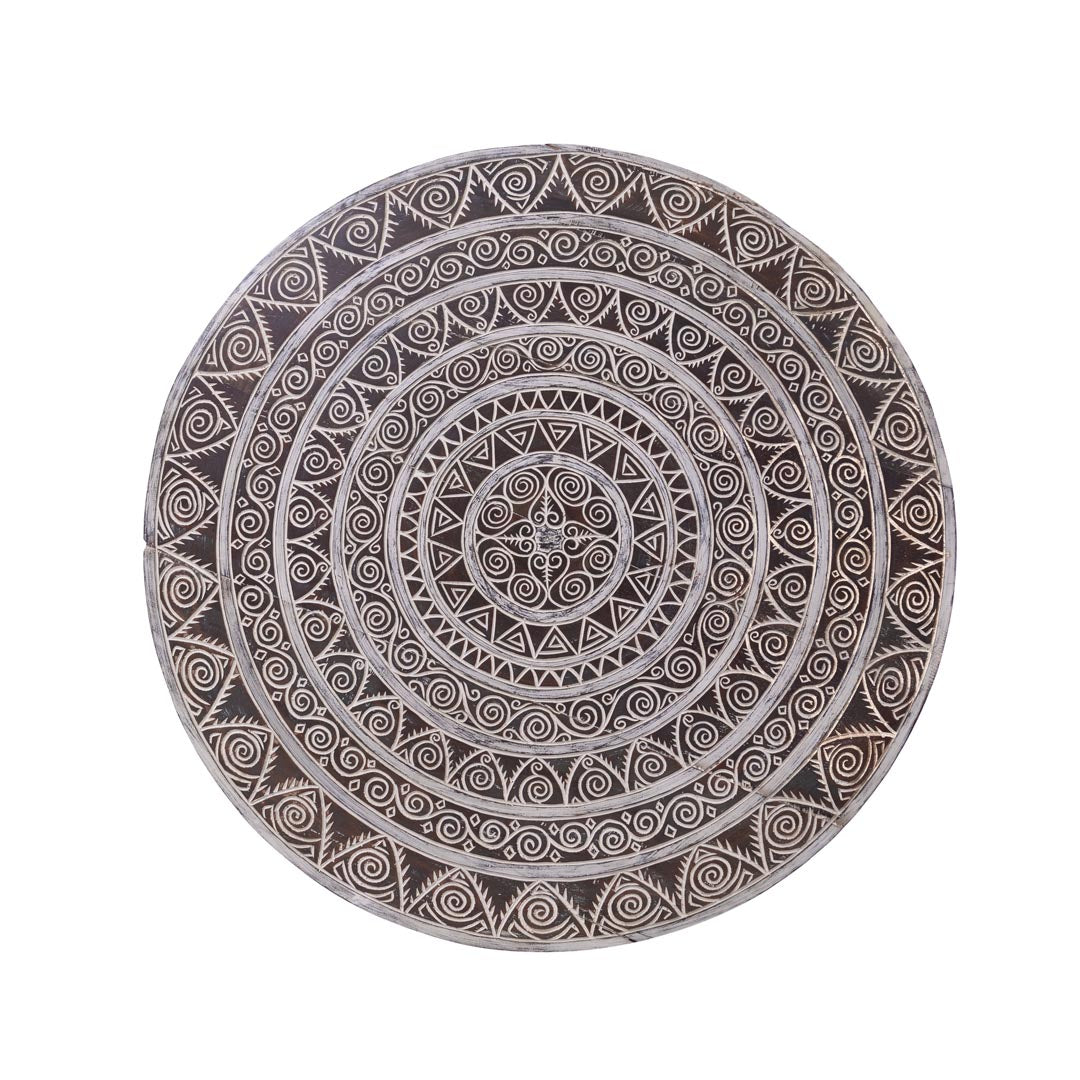 Decoratiune de perete maro din lemn de tec
