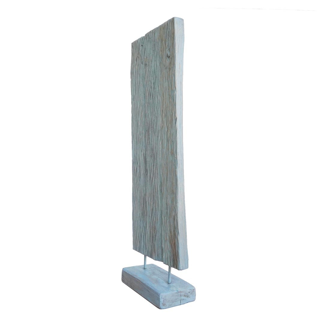 Statueta albastra din lemn de tec Waves