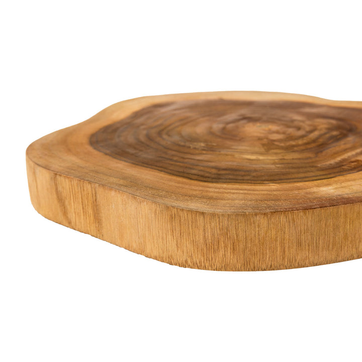 Coaster maro din lemn de tec Wabi 30x30x3cm