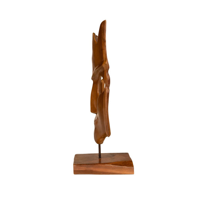 Statueta maro din lemn de tec Masca