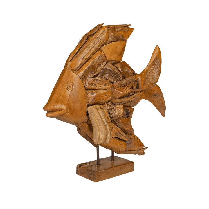 Statueta maro din lemn de tec
