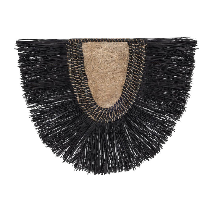 Decoratiune perete neagra din abaca si iarba Pandanus Abadi