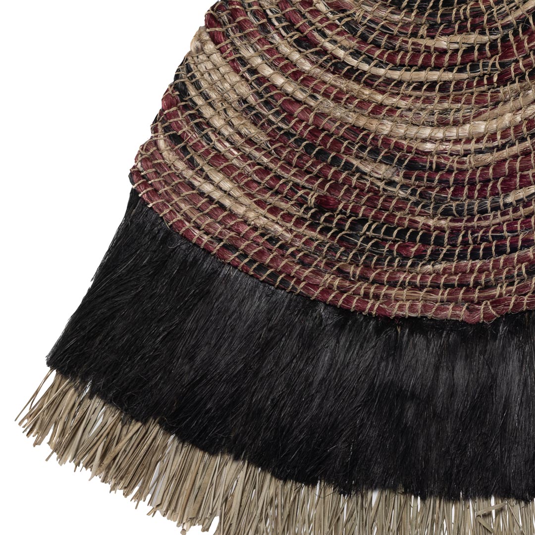 Decoratiune perete rosie din abaca si iarba Pandanus Zari