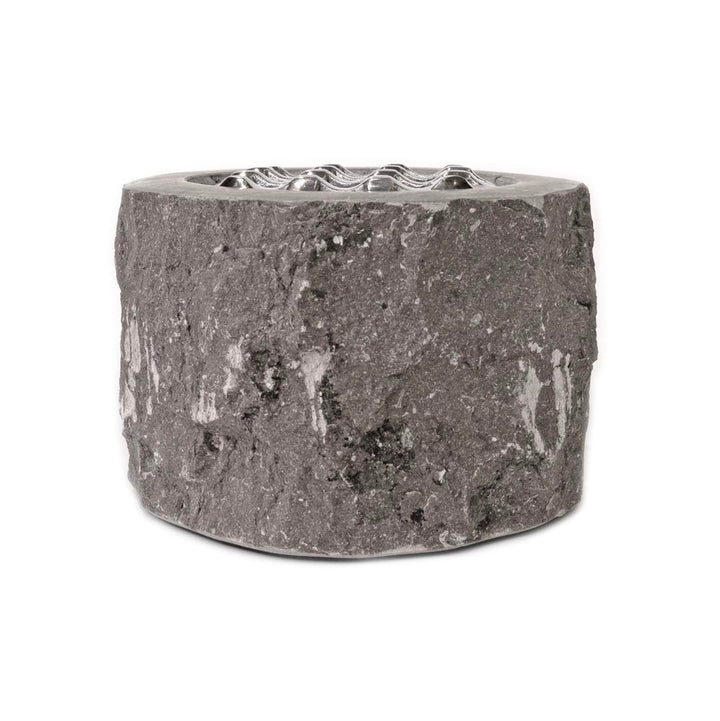 Scrumiera gri din piatrasi metal