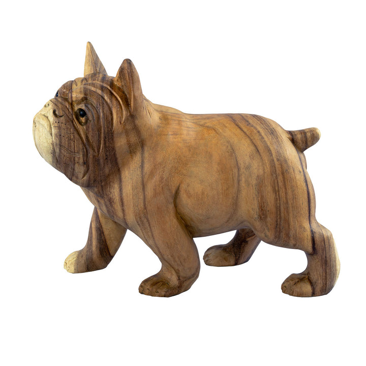 Statueta din lemn de suar Bulldog 40cm