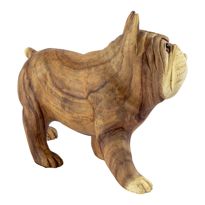 Statueta din lemn de suar Bulldog 40cm