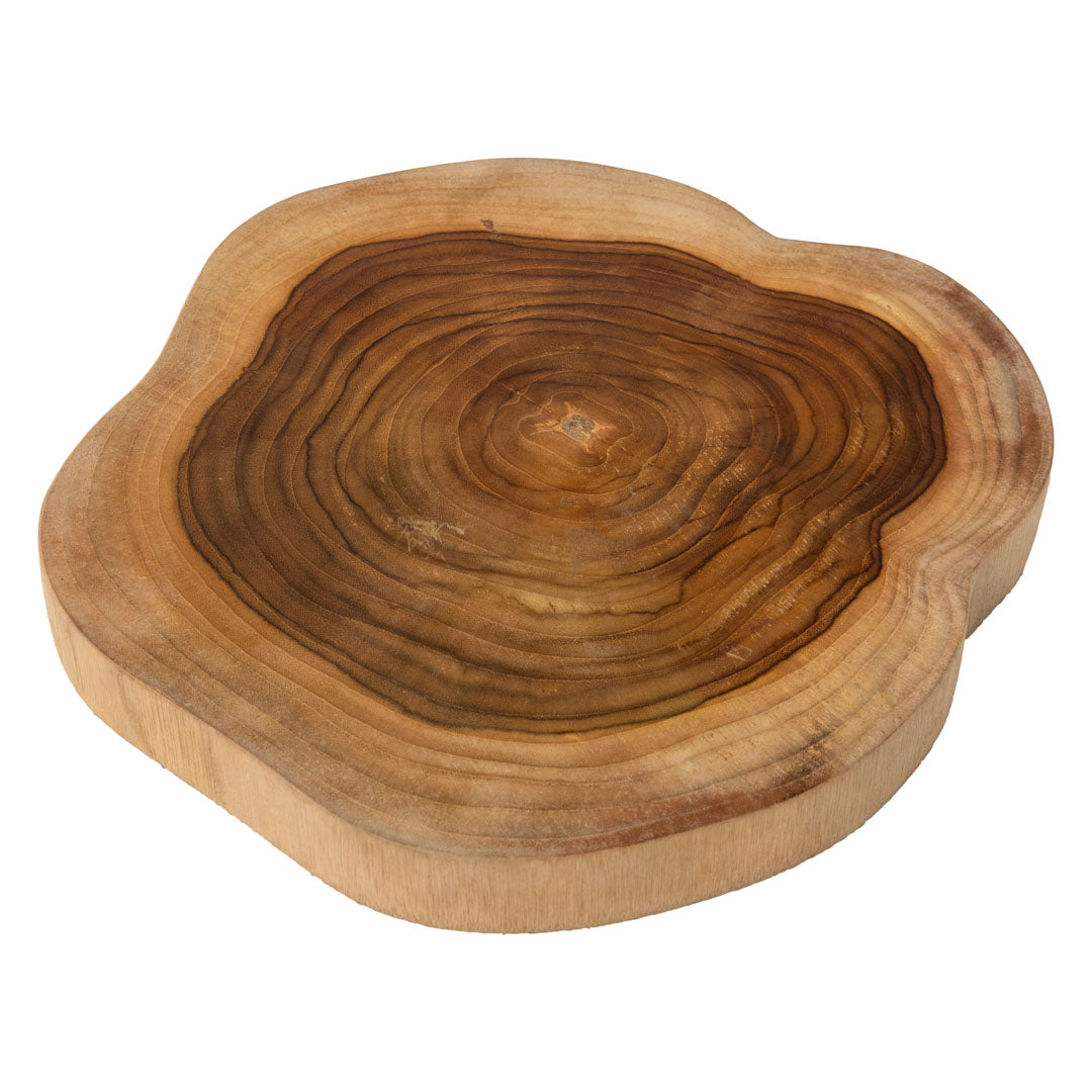 Coaster maro din lemn de tec Wabi 25x25x3cm