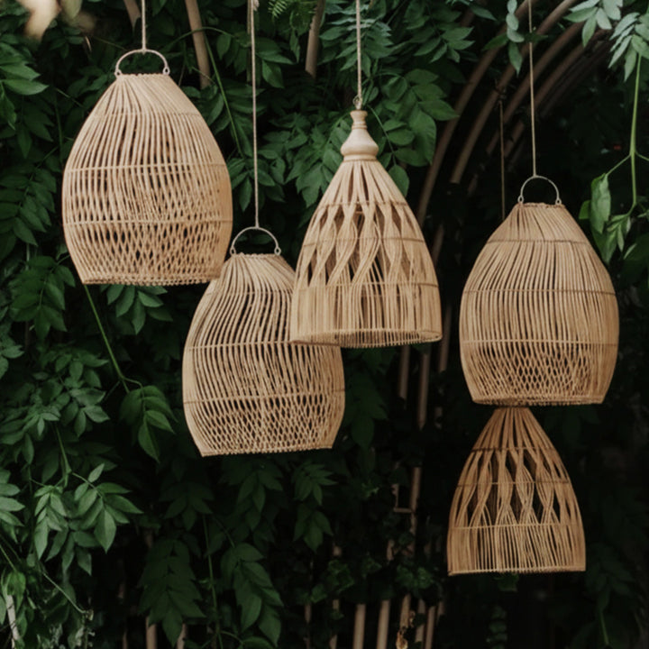 Abajur din ratan Seashell 32 cm