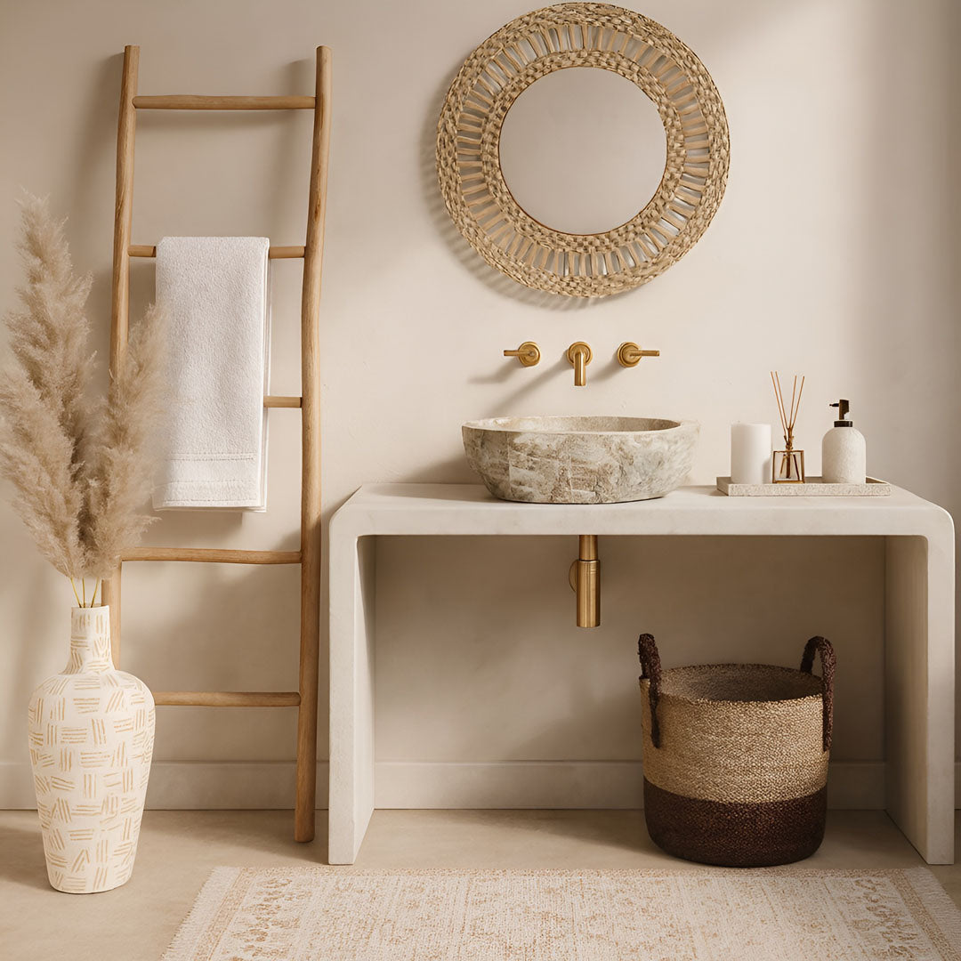 Suport prosoape din lemn de tec Rustic