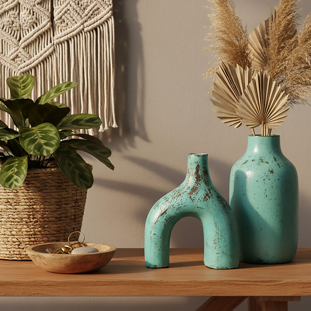 Vas turcoaz din teracota Porta