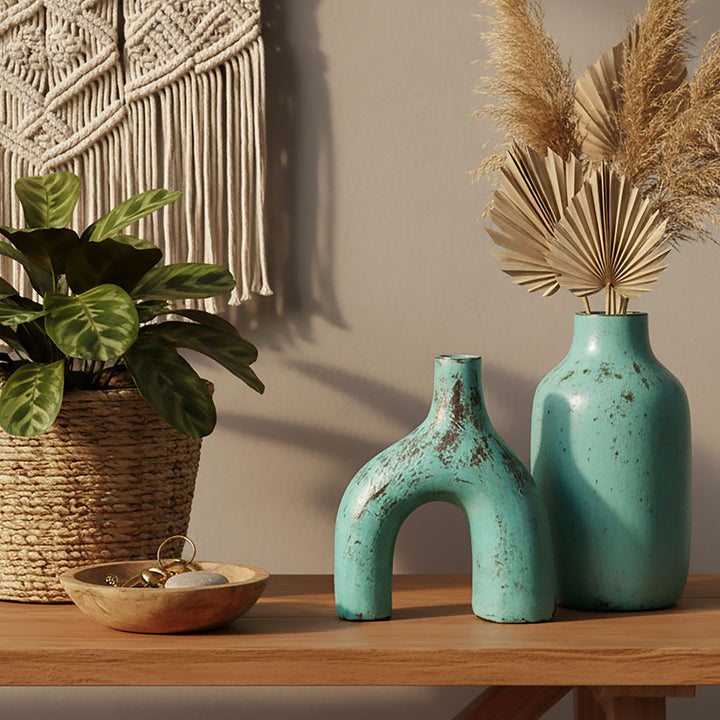 Vas turcoaz din teracota Porta