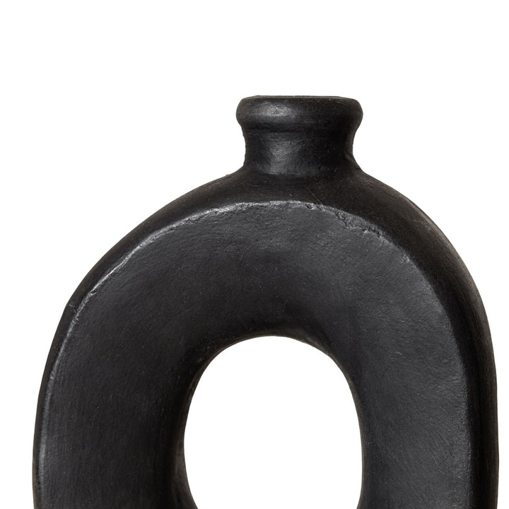 Set 2 vase negre din teracota Eclipse