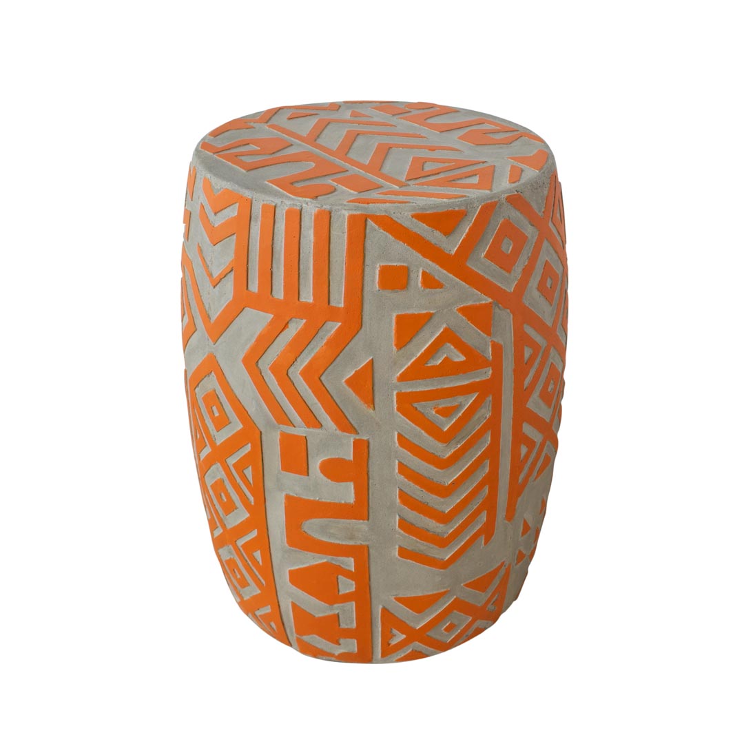 Taburet orange din fibrociment Pablo