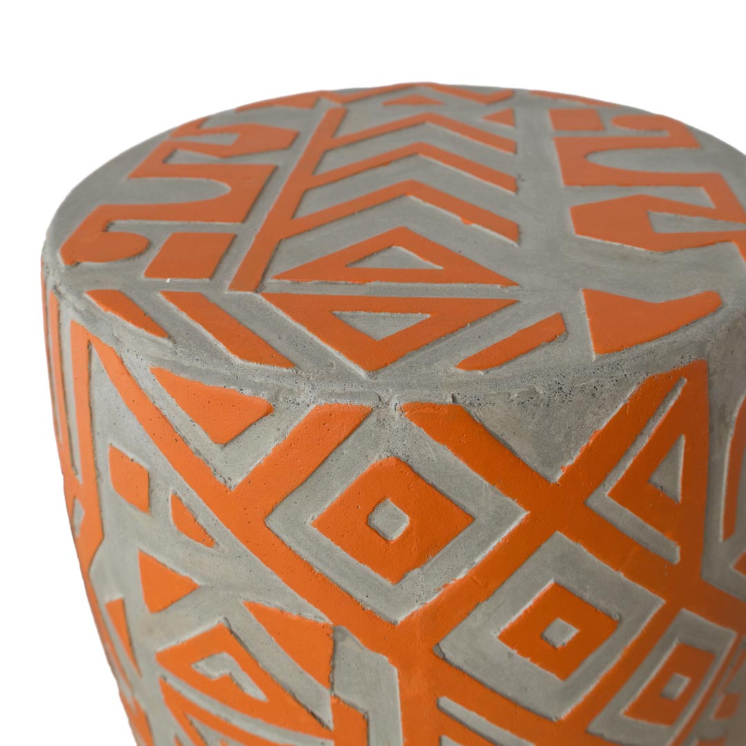 Taburet orange din fibrociment Pablo