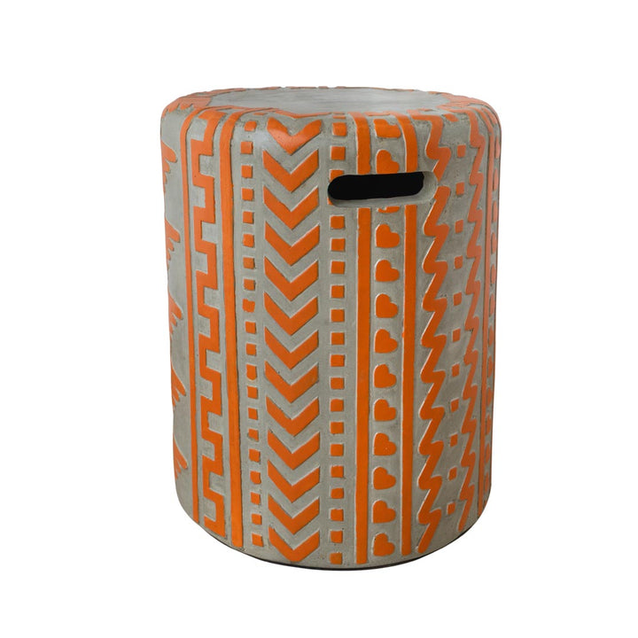Taburet orange din fibrociment Piet