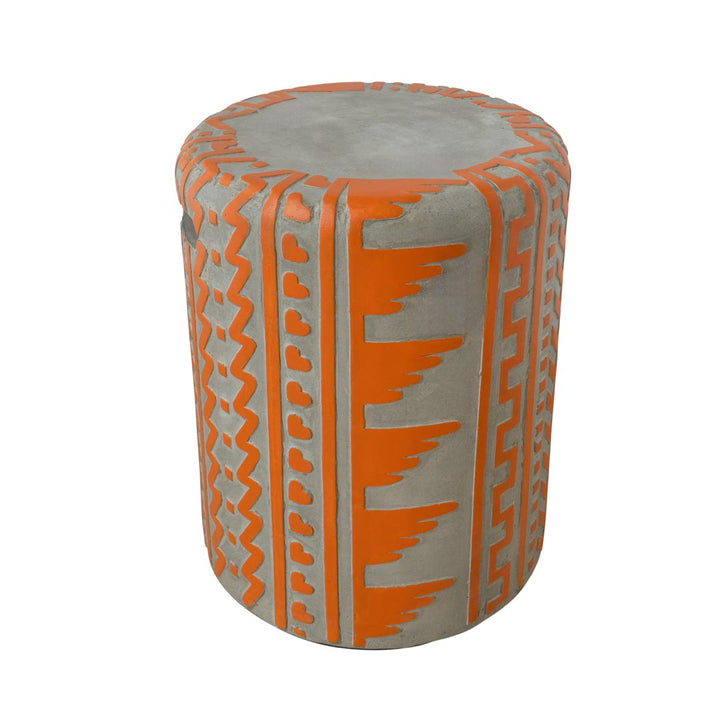 Taburet orange din fibrociment Piet