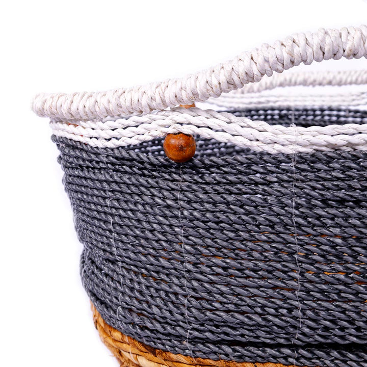 Set 2 cosuri gri din frunze de bananier si fibre sintetice