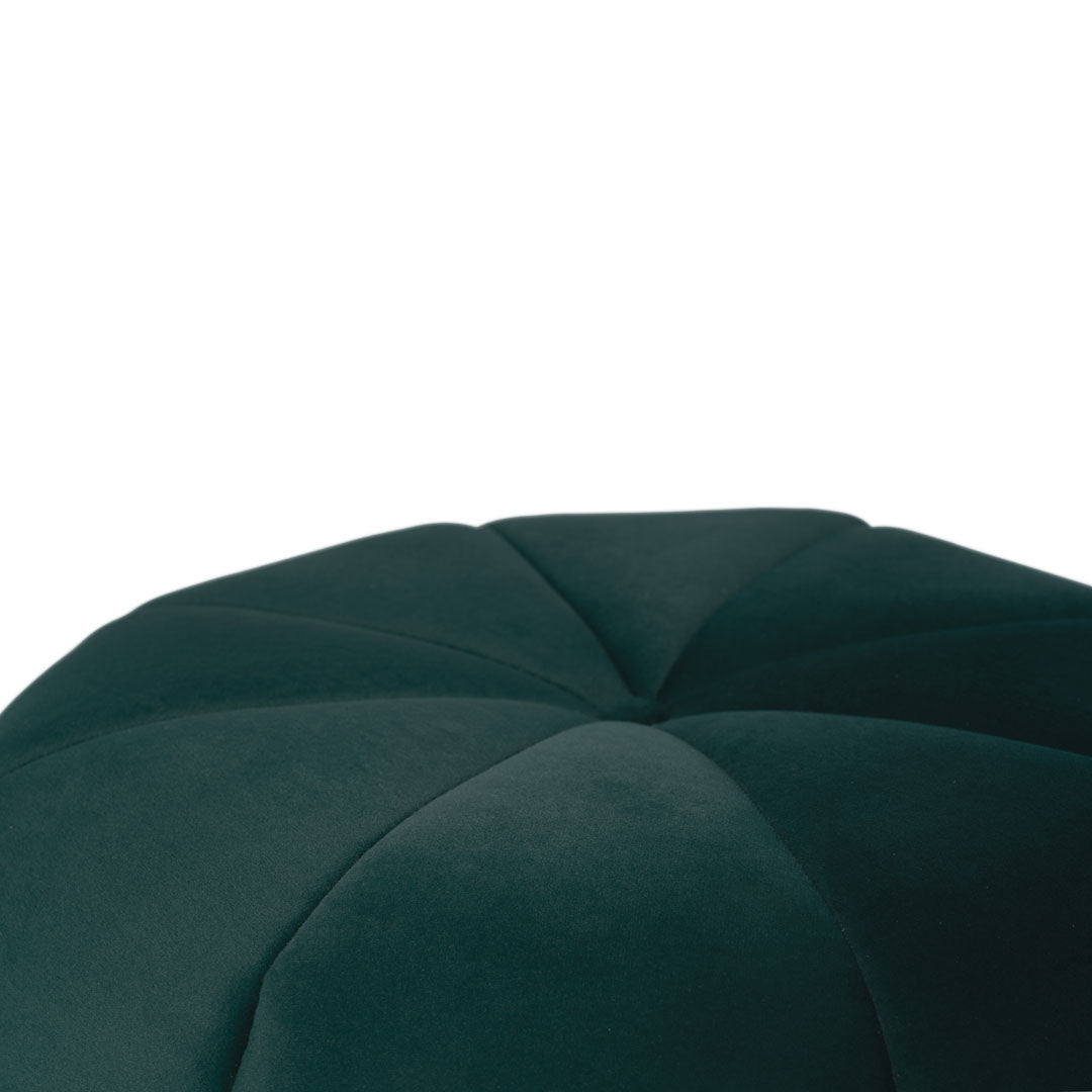 Taburet verde din Tesatura de catifea Pumpkin