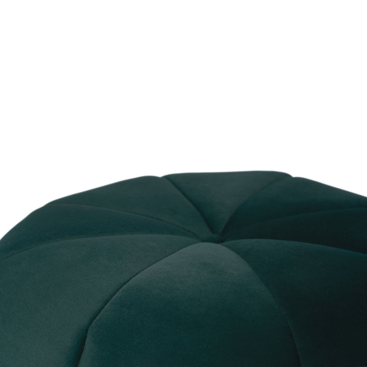 Taburet verde din Tesatura de catifea Pumpkin