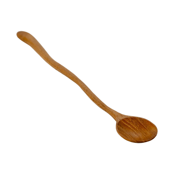 Lingurita natur din lemn de tec 21 cm