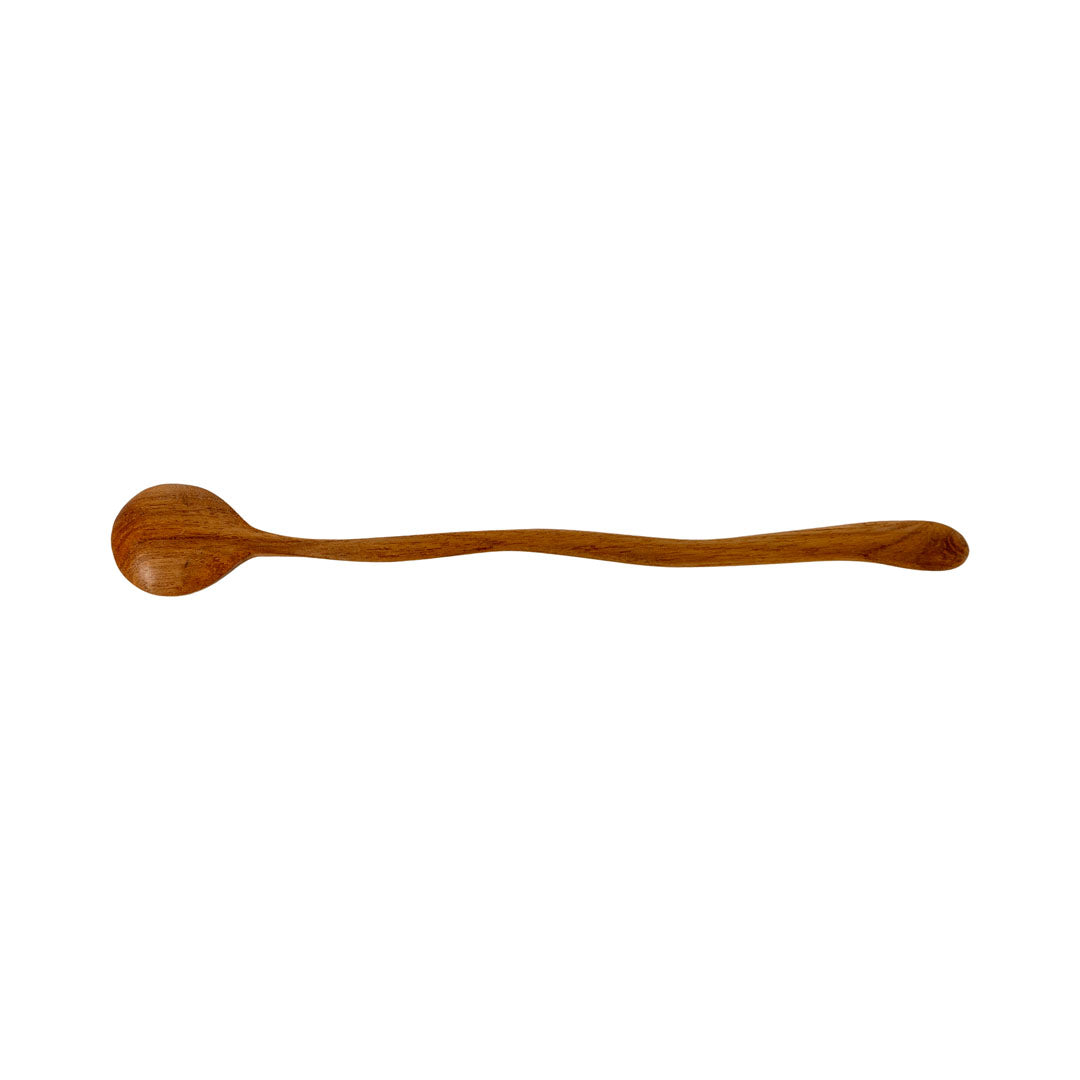 Lingurita natur din lemn de tec 21 cm