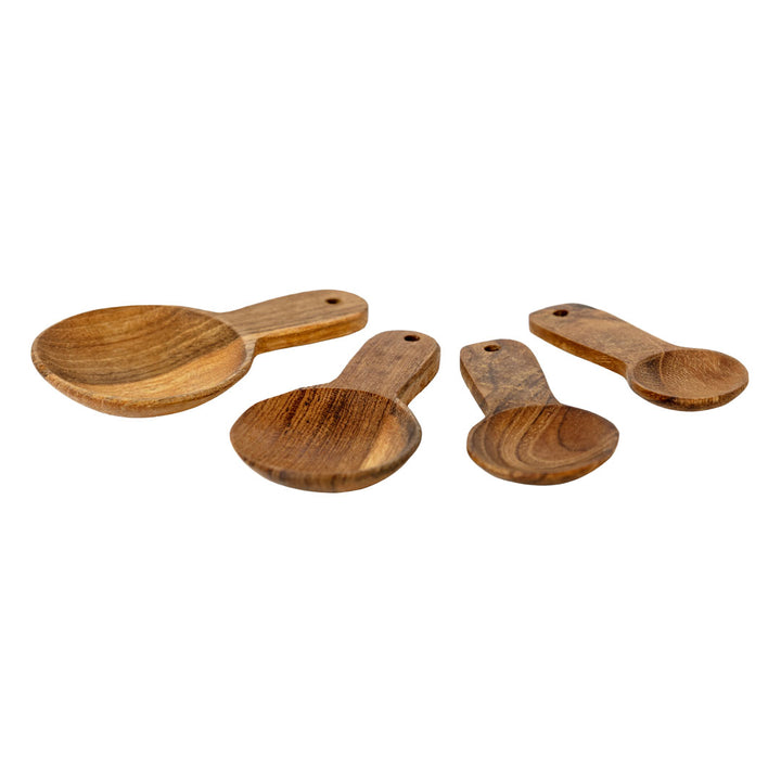 Set 4 lingurite din lemn de tec