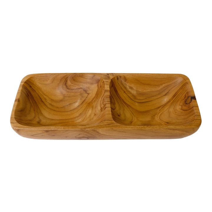 Bol compartimentat din lemn de tec